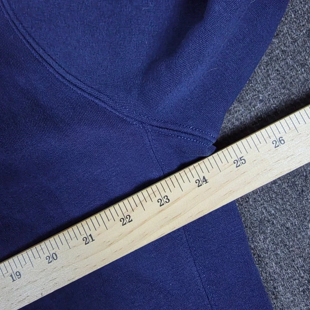 Nike Hoodie Mens Large Blue Double Center Swoosh Graphic Pullover Fleece EUC